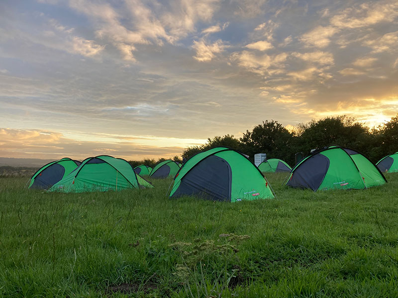 D of E Group on Manor Farm Campsite, South Downs