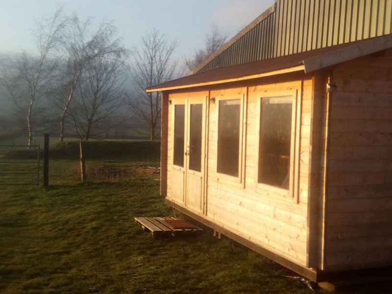 Log Cabin accommodation, South Downs Way